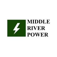 Untitled design (1) The image displays the logo of Middle River Power, featuring a green square with a white lightning bolt in the center and the company name in black text to the right.