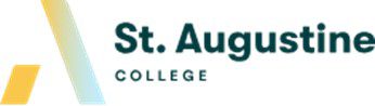St Augustine St. Augustine College logo features a stylized "A" in gradient colors next to the text "St. Augustine College" in green font.