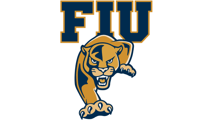 FIU-Panthers-Logo-700x394 Logo with yellow and blue letters "FIU" above an aggressive panther in a pouncing position.