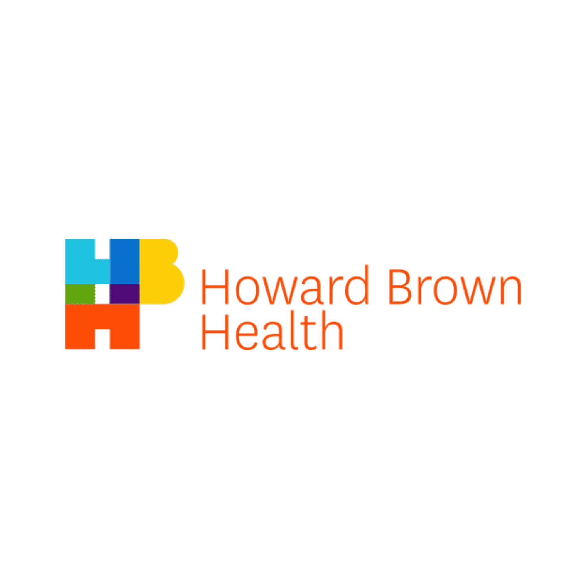 Untitled design (2) copy Logo of Howard Brown Health featuring a colorful "HB" design on the left and the text "Howard Brown Health" in orange on the right.